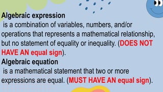 algebra expression presentation math.ppt