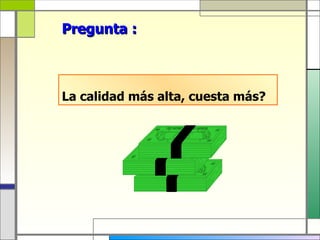 Pregunta :



La calidad más alta, cuesta más?
 