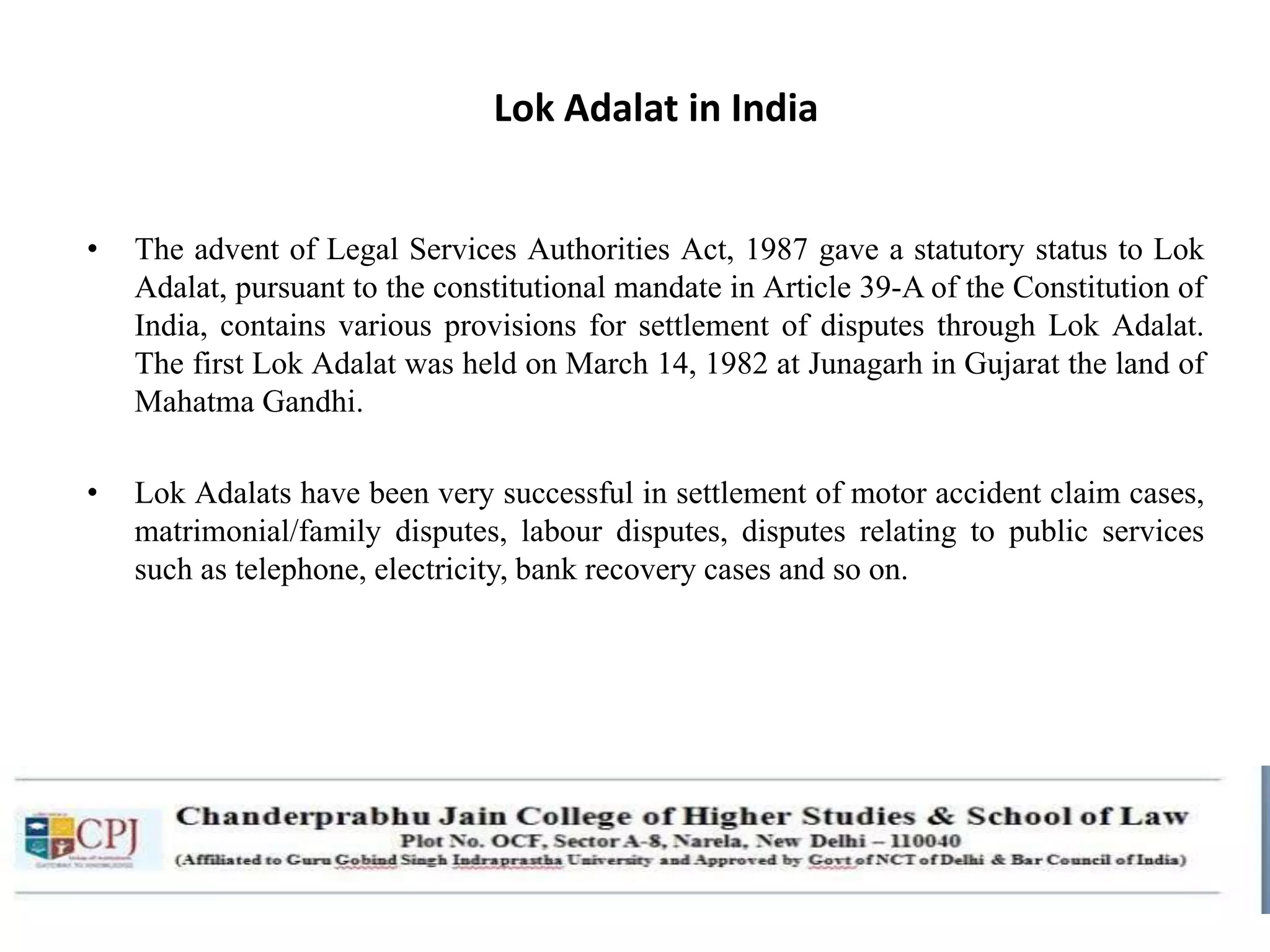ALTERNATIVE DISPUTE RESOLUTION LLB NOTES PDF INDIA visual data 8