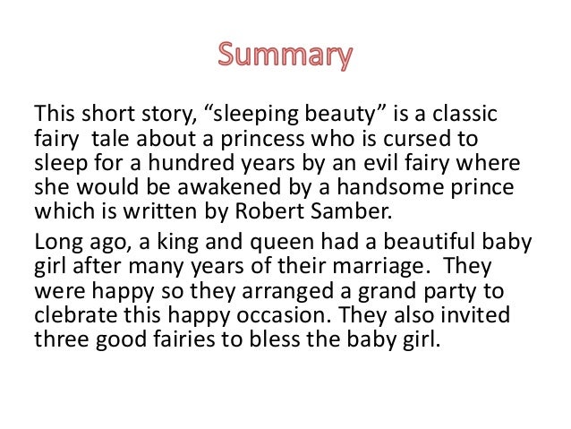 An Analysis On The Short Story Sleeping Beauty An Analysis On The Short Story Sleeping Beauty