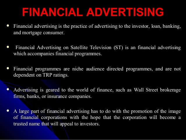 Financial Advertising Ppt