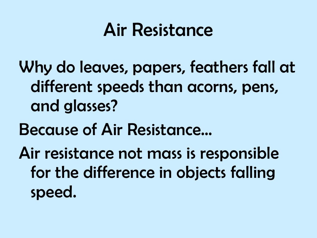 Ppt Air Resistance