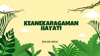 KEANEKARAGAMAN
HAYATI
BIOLOGI UNESA
 