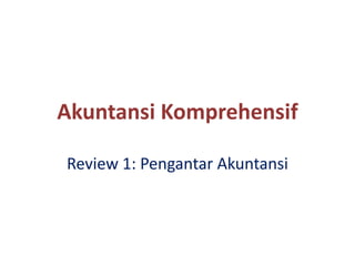 Akuntansi Komprehensif
Review 1: Pengantar Akuntansi
 