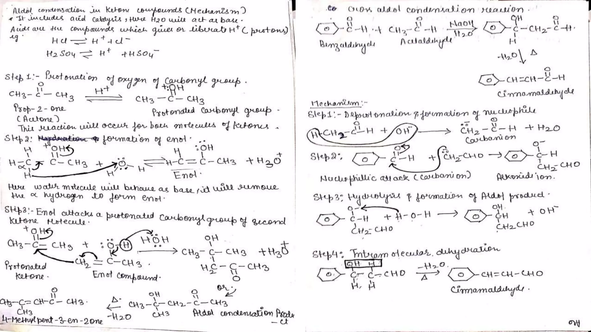 Generic Condensation Rxn Aldol Condensation || with Mechanism || Aldehyde ketones Chemical Rxn ...