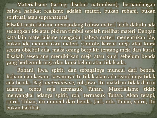 Filsafat Materialisme