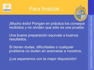 Taller De Prepación De Pruebas Orales