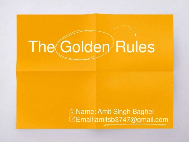 The Golden Rules By Theo Mandel Software Engineering