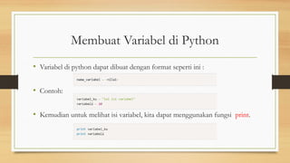 pelajari dasar python variable: pengertian & contoh... PPT Analisis Data ALGORITMA & PEMROGRAMAN | PPTX