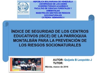 Anteproyecto Indice de Seguridad en los Centros Educativos_isce_010316_