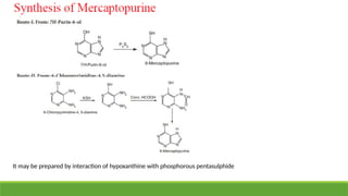 It may be prepared by interaction of hypoxanthine with phosphorous pentasulphide
 