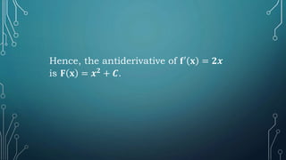 PPT Antiderivatives and Indefinite Integration.pptx