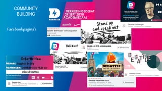 Facebookpagina’s
COMMUNITY
BUILDING
 