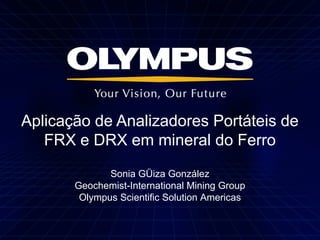 Aplicação de Analizadores Portáteis de 
FRX e DRX em mineral do Ferro 
Sonia GÜiza González 
Geochemist-International Mining Group 
Olympus Scientific Solution Americas 
 