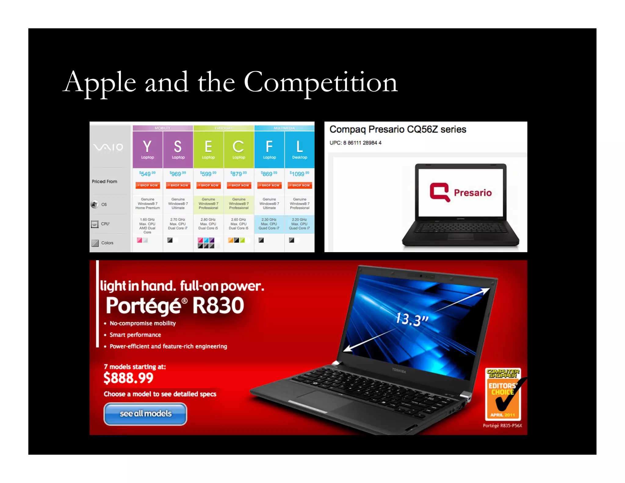 Apple and the Competition
 