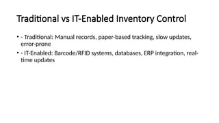 Traditional Inventory Leveraging Information Technology to Revolutionize Inventory Control ...
