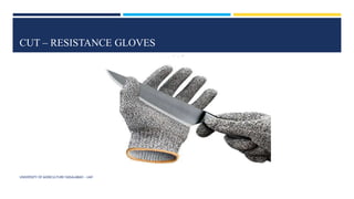 CUT – RESISTANCE GLOVES
UNIVERSITY OF AGRICULTURE FAISALABAD – UAF
 