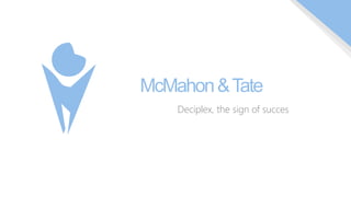 McMahon & Tate
Deciplex, the sign of succes

 
