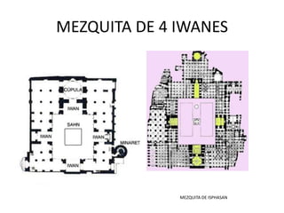 MEZQUITA DE 4 IWANES
MEZQUITA DE ISPHASAN
 