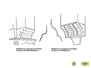 Modillón da mesquita de Córdoba
da época de Abd al-Rahman I
Modillón da mesquita de Córdoba
da época de Al-Hakam II
 