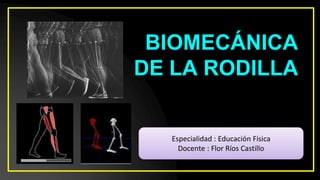 BIOMECÁNICA
DE LA RODILLA
Especialidad : Educación Física
Docente : Flor Ríos Castillo
 