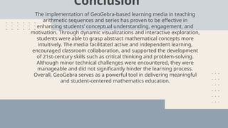 Enhancing Arithmetic Sequences Learning Using GeoGebra Interactive ...