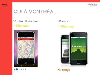 QUI À MONTRÉAL Vortex Solution Site web Mirego Site web Artisans interactifs 