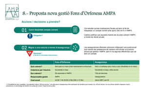 8.- Proposta nova gestió Fons d’Orfenesa AMPA
Cal estudiar quines implicacions fiscals pot tenir el fet de
traspassar un c...