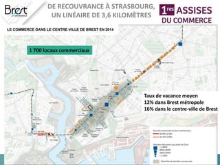 DE RECOUVRANCE À STRASBOURG,
UN LINÉAIRE DE 3,6 KILOMÈTRES
1 700 locaux commerciaux
Taux de vacance moyen
12% dans Brest métropole
16% dans le centre-ville de Brest
 