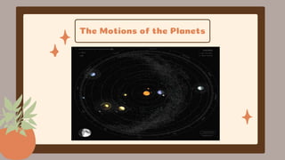 The Motions of the Planets
 