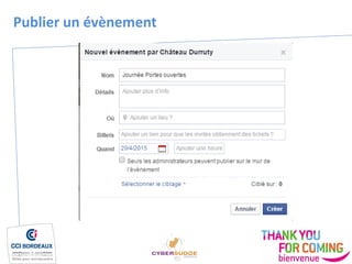 Publier un évènement
 