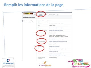 Remplir les informations de la page
 