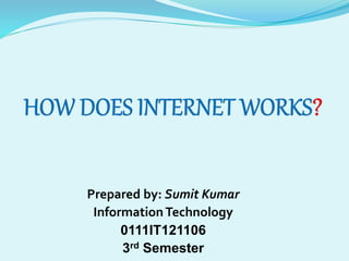 Prepared by: Sumit Kumar 
Information Technology 
0111IT121106 
3rd Semester 
 