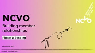 Phase 1: Scoping
November 2022
NCVO
Building member
relationships
 