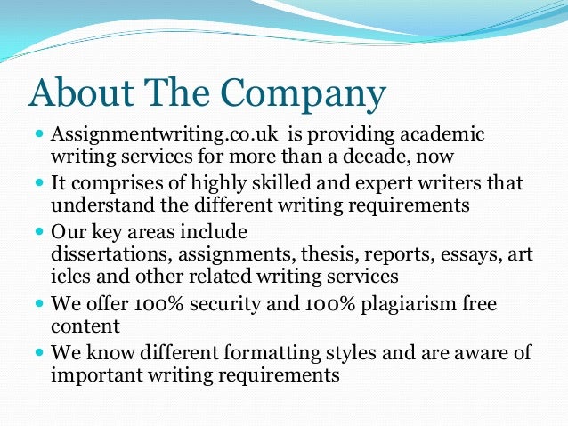 Assignment writing service uk