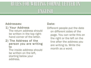 Formal and Informal Letter Writing | PPT