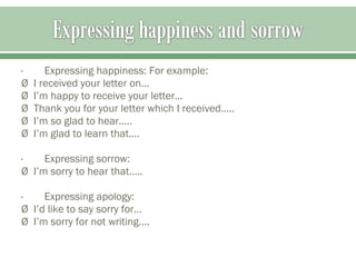 Expressive Letter Example Formal and Informal Letter Writing | PPT