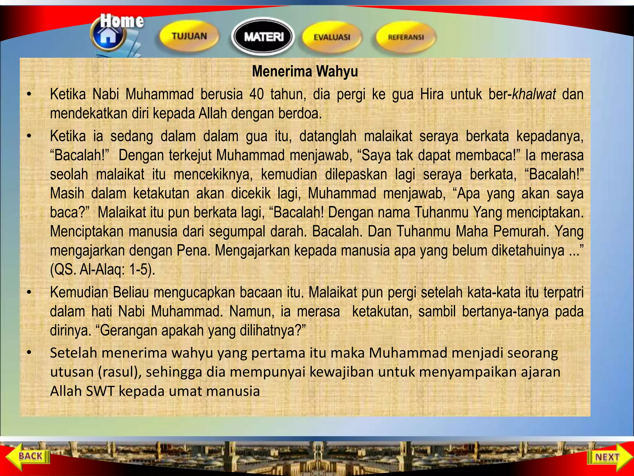 Ppt bab 8 (sejarah nabi muhammad saw) | PPTX