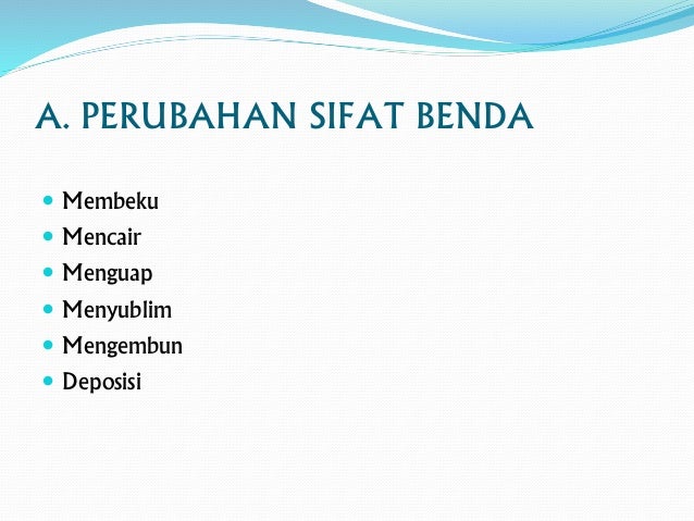 Perubahan Sifat Benda