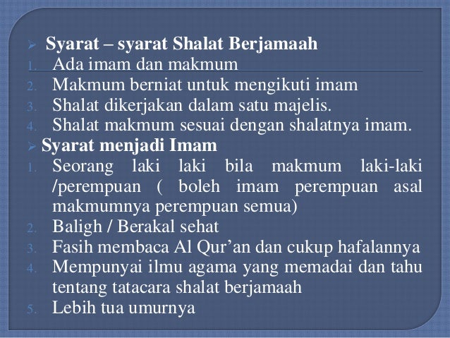 Ppt Bab Vii Shalat Berjama Ah Dan Shalat Munfarid