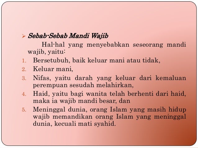 Mandiwajib  Pengertian Kondisi Rukun  Cara