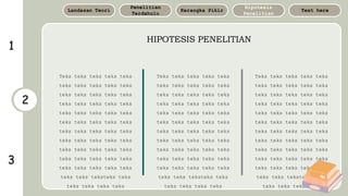 3
1
2
HIPOTESIS PENELITIAN
Text here
Hipotesis
Penelitian
Kerangka Pikir
Penelitian
Terdahulu
Landasan Teori
Teks teks teks teks teks
teks teks teks teks teks
teks teks teks teks teks
teks teks teks teks teks
teks teks teks teks teks
teks teks teks teks teks
teks teks teks teks teks
teks teks teks teks teks
teks teks teks teks teks
teks teks teks teks teks
teks teks teks teks teks
teks teks teksteks teks
teks teks teks teks
Teks teks teks teks teks
teks teks teks teks teks
teks teks teks teks teks
teks teks teks teks teks
teks teks teks teks teks
teks teks teks teks teks
teks teks teks teks teks
teks teks teks teks teks
teks teks teks teks teks
teks teks teks teks teks
teks teks teks teks teks
teks teks teksteks teks
teks teks teks teks
Teks teks teks teks teks
teks teks teks teks teks
teks teks teks teks teks
teks teks teks teks teks
teks teks teks teks teks
teks teks teks teks teks
teks teks teks teks teks
teks teks teks teks teks
teks teks teks teks teks
teks teks teks teks teks
teks teks teks teks teks
teks teks teksteks teks
teks teks teks teks
 