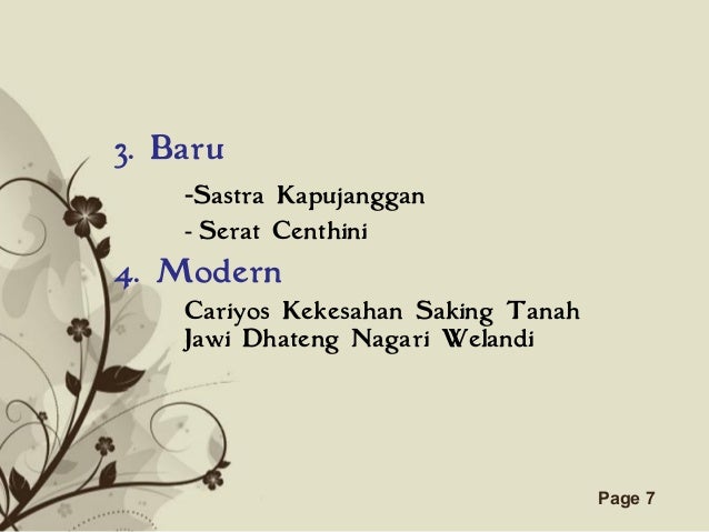 Karya Sastra Jawa