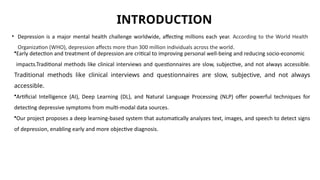 PPT Depression Detection from Text, Image & Speech using Deep Learning ...
