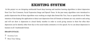 PPT Depression Detection from Text, Image & Speech using Deep Learning ...