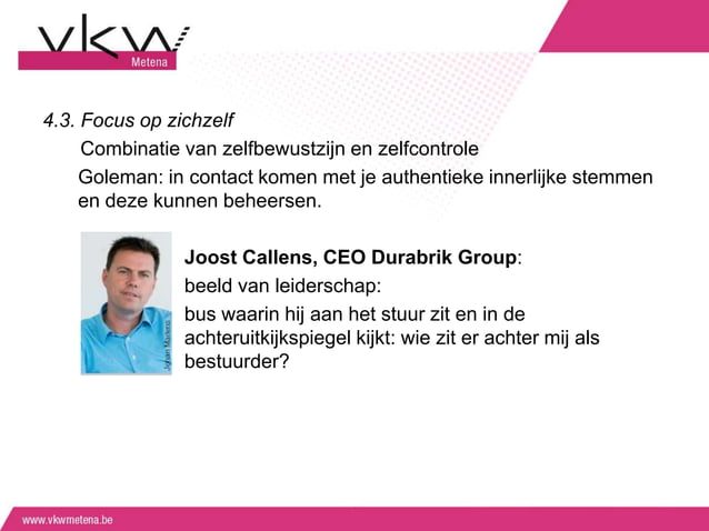 Persoonlijke groei als bron van leiderschap | PPT