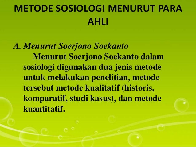 sosiologi sebagai ilmu dan metode sosiologi sebagai ilmu dan metode
