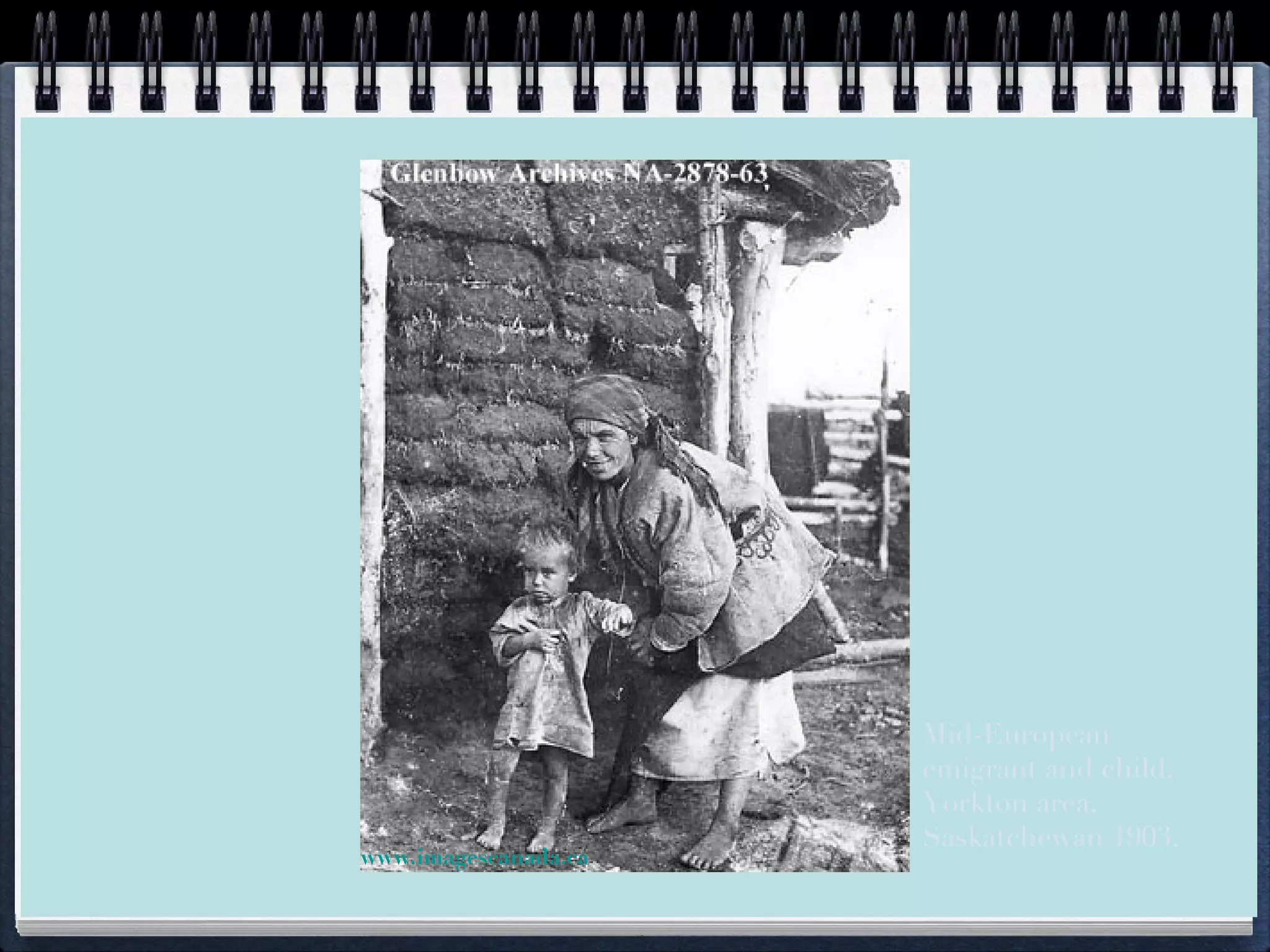 Mid-European emigrant and child, Yorkton area, Saskatchewan 1903. www.imagescanada.ca 