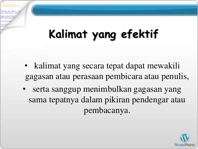 Kalimat yang efektif