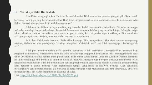 Raja Rabah Ppt bilal bin rabah | PPTX
